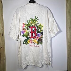 Boston Red Sox Tommy Bahama Bay Camp Button-Up Shirt - Coconut